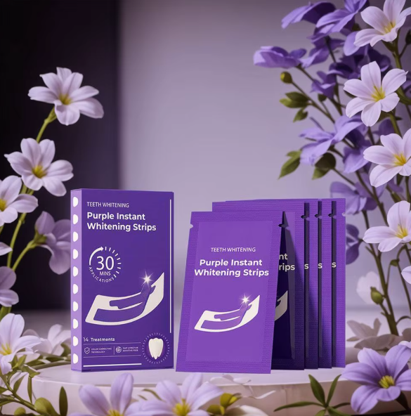 14 x Bandes dentaires à correction optique violette  – Nouveau Packaging ✨