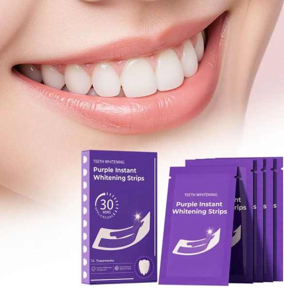14 x Bandes dentaires à correction optique violette  – Nouveau Packaging ✨