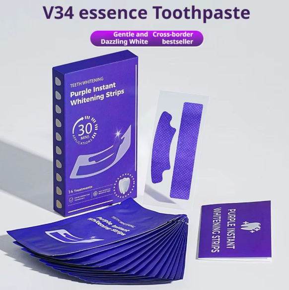 14 x Bandes dentaires à correction optique violette  – Nouveau Packaging ✨